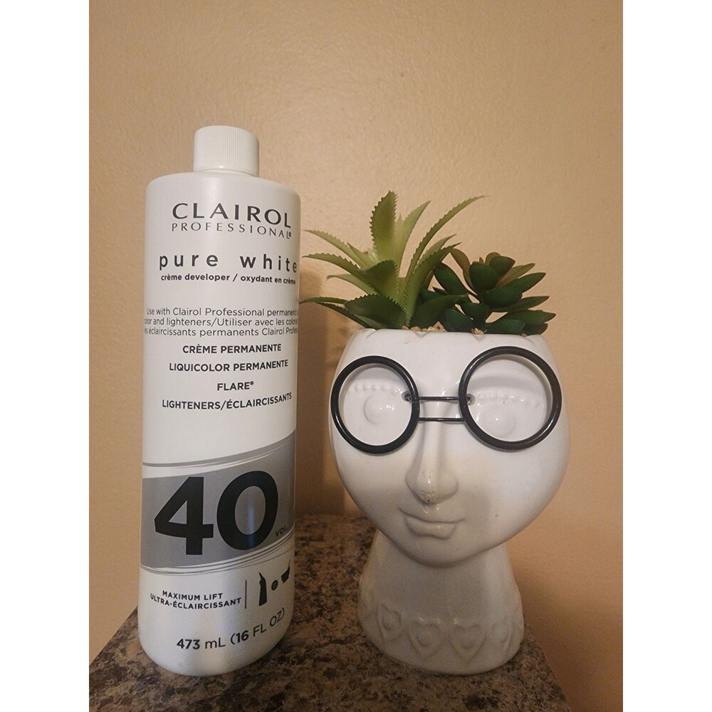 Clairol Pure White Developer Cream  40 VOL 16oz EXTRA STANDARD MAX LIFT